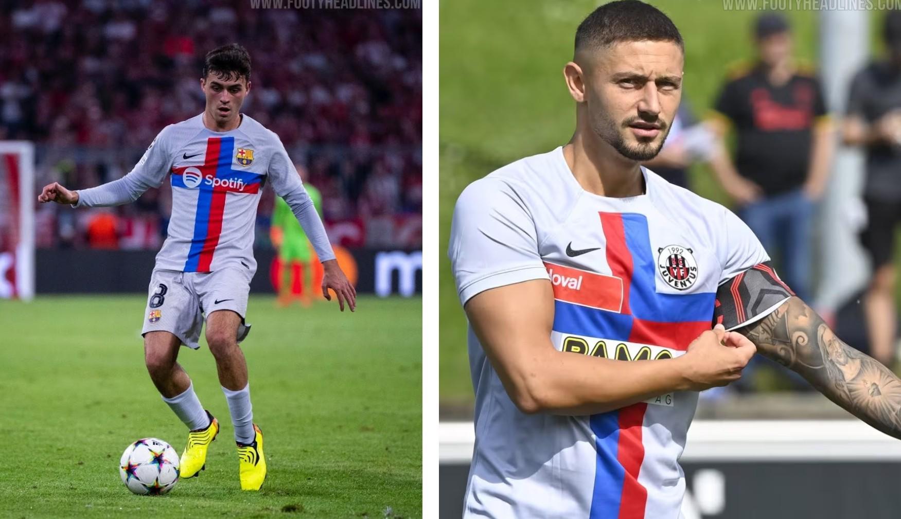 因球队体育总监是巴萨球迷,瑞士第四级别球队穿巴萨球衣比赛