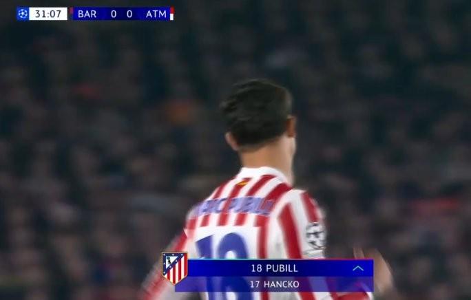 累计三黄停赛，马竞后卫普维尔将缺席次回合主场战巴萨