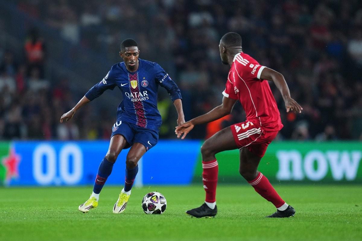 巴黎vs利物浦半场数据：控球率75%-25%，射门8-0